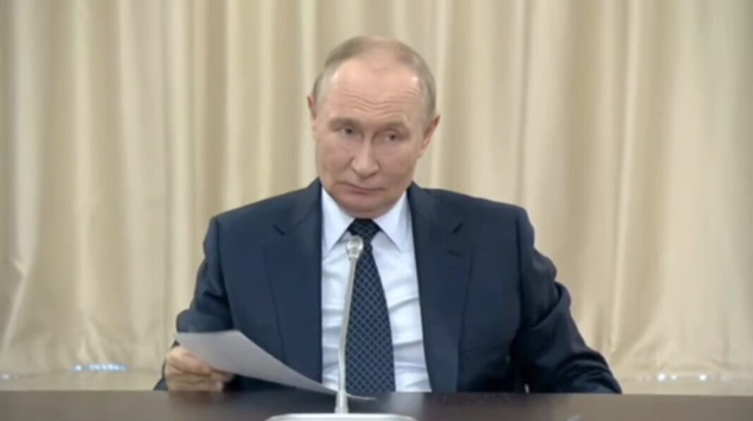 Владимир Путин. Кадр съемки