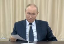 Владимир Путин. Кадр съемки