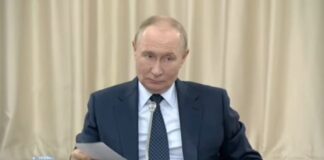 Владимир Путин. Кадр съемки