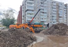 Порыв в Саяногорске. Фото из телеграм-канала главы города