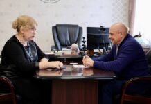 Татьяна Краснова и Сергей Сокол. Фото из телеграм-канала Сергея Сокола