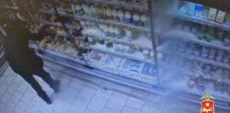 Кадр съемки видеонаблюдения