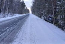 В Таштыпском районе автомобиль въехал в дерево Фото Госавтоинспекции