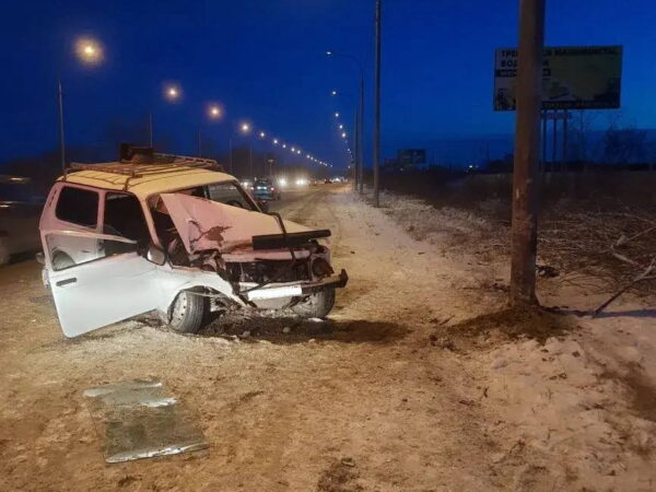 В Усть-Абаканском районе водитель врезался в столб