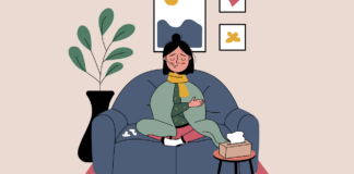 грипп, простуда, больной