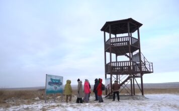 В «Урочище Трёхозерки» появился новый объект туристической инфраструктуры Кадр съемки Минприроды РХ