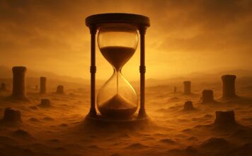 История, время, песок. Изображение нейросети