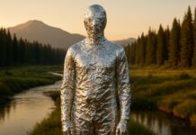 Алюминиевый человек. Изображение нейросети