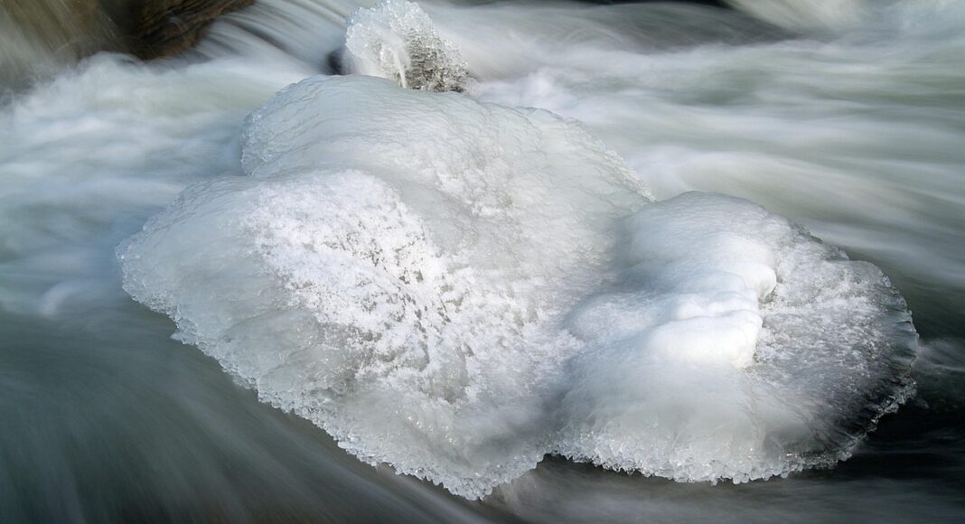 лед, река, шуга, лед на реке