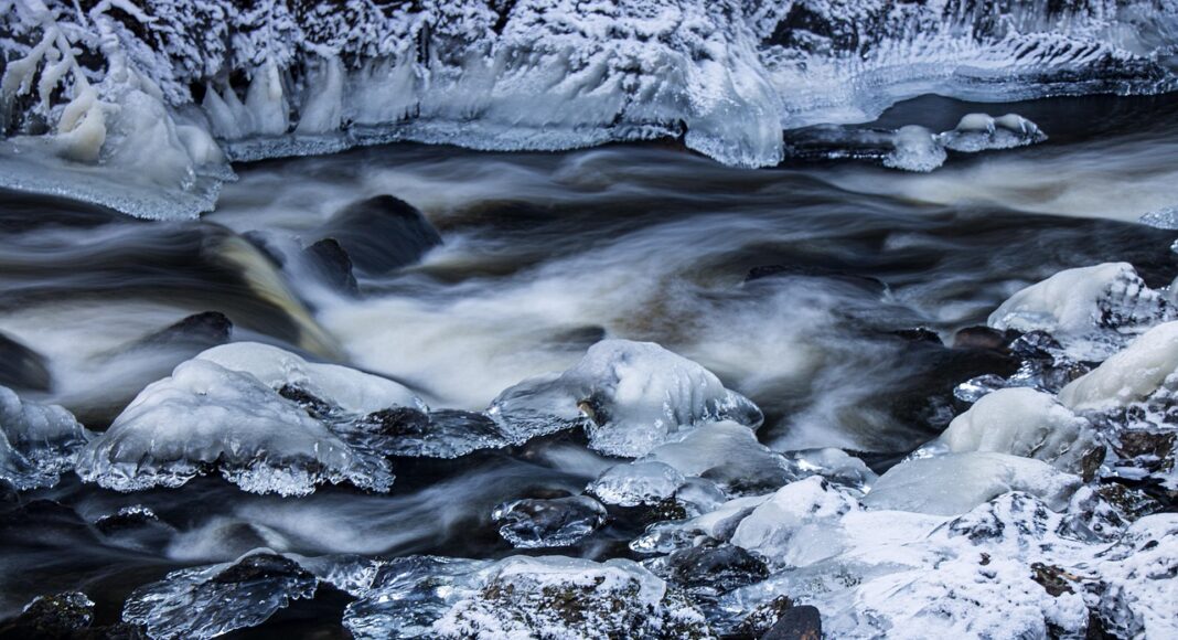 лед, река, шуга, лед на реке