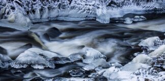 лед, река, шуга, лед на реке