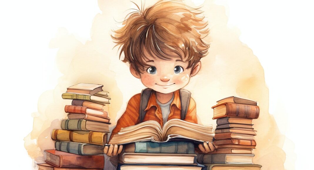 книги, школьник, ученик, ребенок