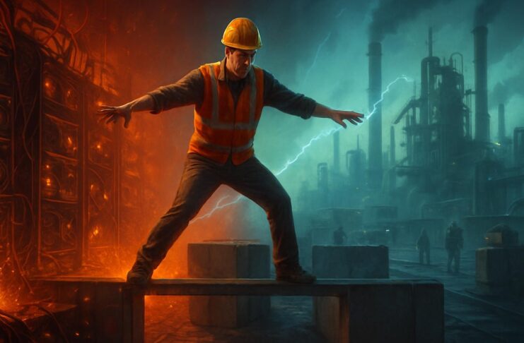 Майнинг и промышленность. Изображение нейросети