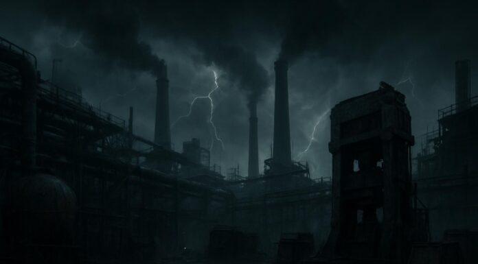 Кризис. Металлургия. Промышленное производство. Упадок. Изображение нейросети