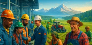 Кадры. Рабочая сила. Промышленность и сельское хозяйство. Мигранты. Импатрианты. Изображение нейросети.