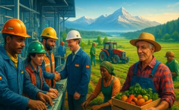 Кадры. Рабочая сила. Промышленность и сельское хозяйство. Мигранты. Импатрианты. Изображение нейросети.