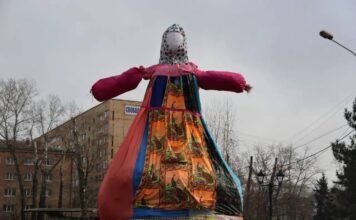 Фотозоны, ярмарка и костёр: как отметили Масленицу в Абакане Фото из телеграм-канала Абакан Официальный