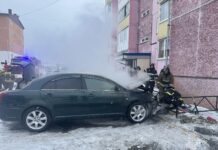 Автомобиль, баня и мусор горели в Хакасии Фото МЧС