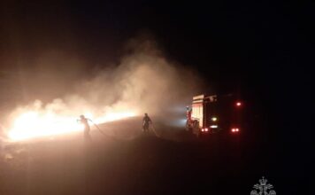 Первый степной пожар потушили в Хакасии Фото МЧС