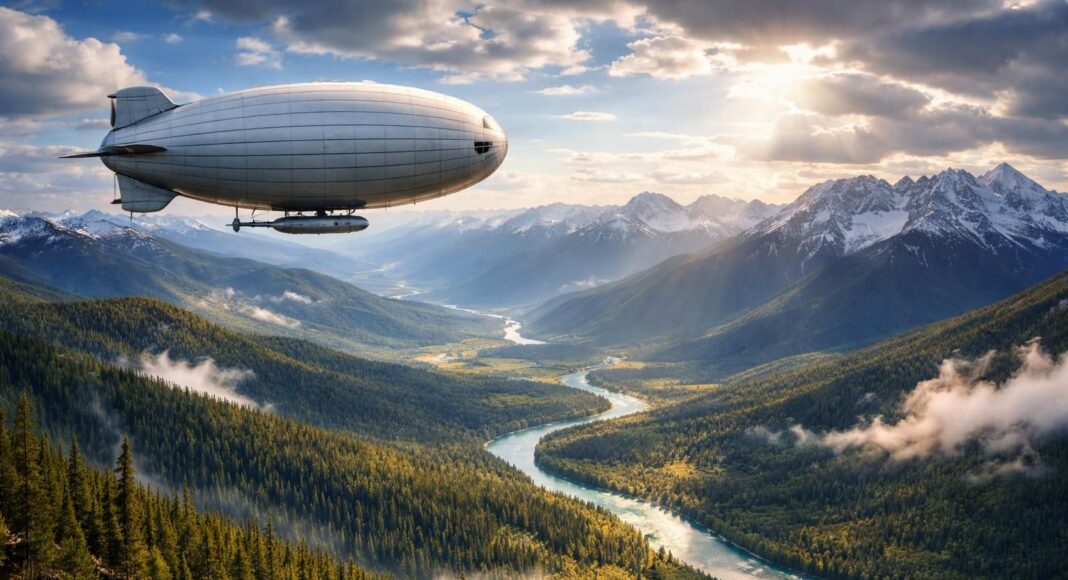 Дирижабль. Изображение нейросети