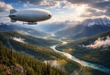 Дирижабль. Изображение нейросети