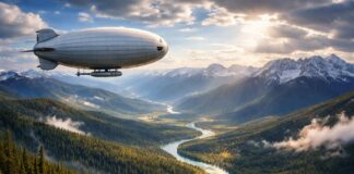 Дирижабль. Изображение нейросети