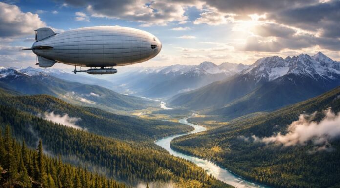 Дирижабль. Изображение нейросети