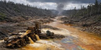 Добыча золота. Изображение нейросети