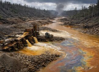 Добыча золота. Изображение нейросети