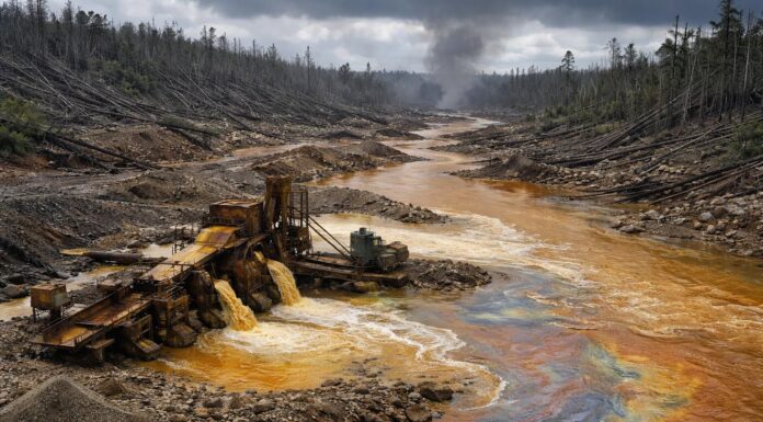 Добыча золота. Изображение нейросети
