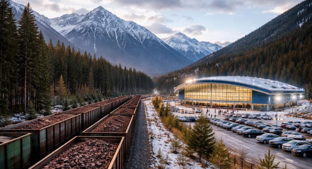 Руда и ледовая арена. Изображение нейросети Руда и ледовая арена. Изображение нейросети