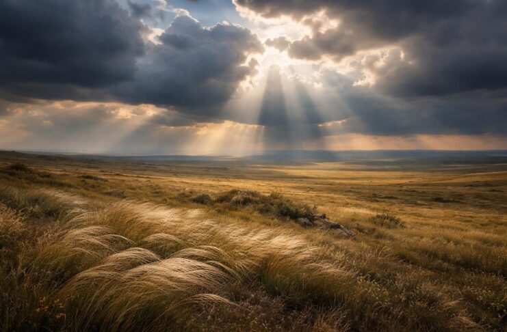 Невидимые храмы и дворцы Хакасии — ключ к истории региона. Можно ли их сохранить? Степь. Изображение нейросети