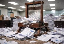 Гильотина отчетности. Изображение нейросети