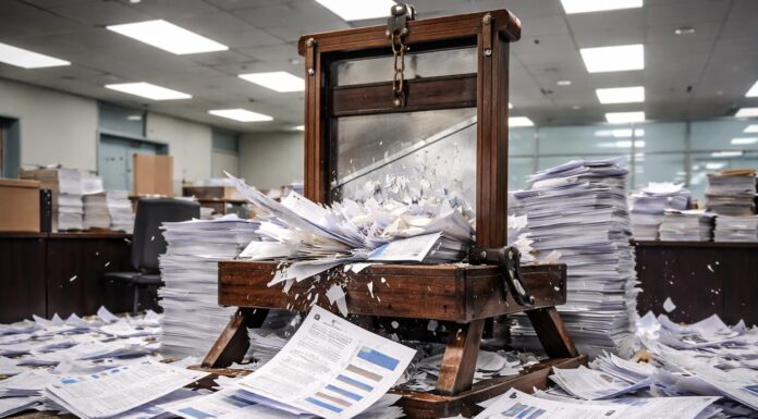 Гильотина отчетности. Изображение нейросети