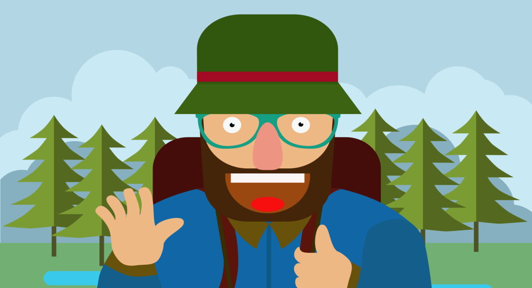 Изображение из фотобанка Турист, поход