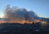 Пожар тушат на мусорном полигоне в Черногорске Фото со страницы главы Черногорска