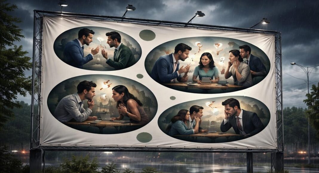 Баннер напряжения. Изображение нейросети