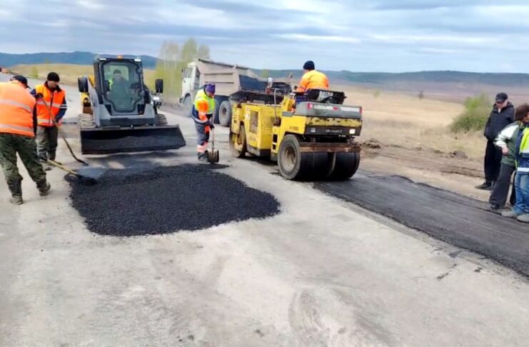Орджоникидзевское ДРСУ начало работы на автодороге Копьёво — Сарала