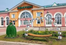 «Мать Природа» на перроне: железнодорожный вокзал Абакана украсили уникальной цветочной скульптурой Изображение из телеграм-канала КрасЖД сегодня