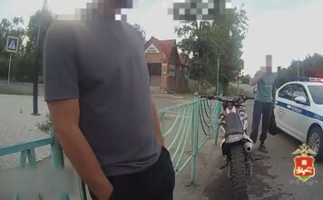 В Черногорске задержали пьяного мотоциклиста из Минусинска Кадр съемки МВД
