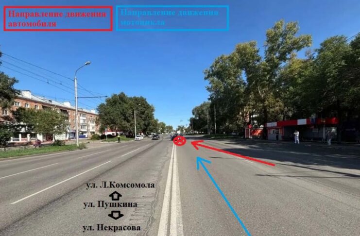 В Абакане автомобиль столкнулся с мотоциклом при перестроении Фото Госавтоинспекции