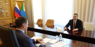 Главы Хакасии и Хабаровского края обсудили перспективы сотрудничества регионов Фото из телеграм-канала Дмитрия Демешина