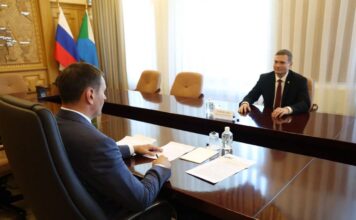 Главы Хакасии и Хабаровского края обсудили перспективы сотрудничества регионов Фото из телеграм-канала Дмитрия Демешина