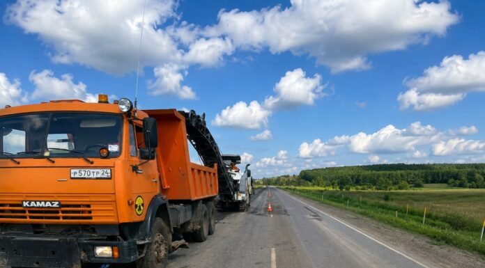 Возле Минусинска начали строить пункт весогабаритного контроля Фото из телеграм-канала КРУДОР