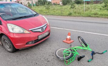 В Абакане автомобиль сбил 8-летнего велосипедиста Фото Госавтоинспекции