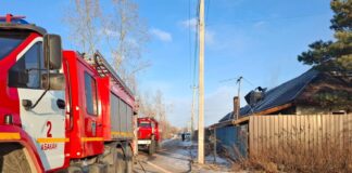 Жилой дом в садоводческом обществе горел в Хакасии Фото МЧС