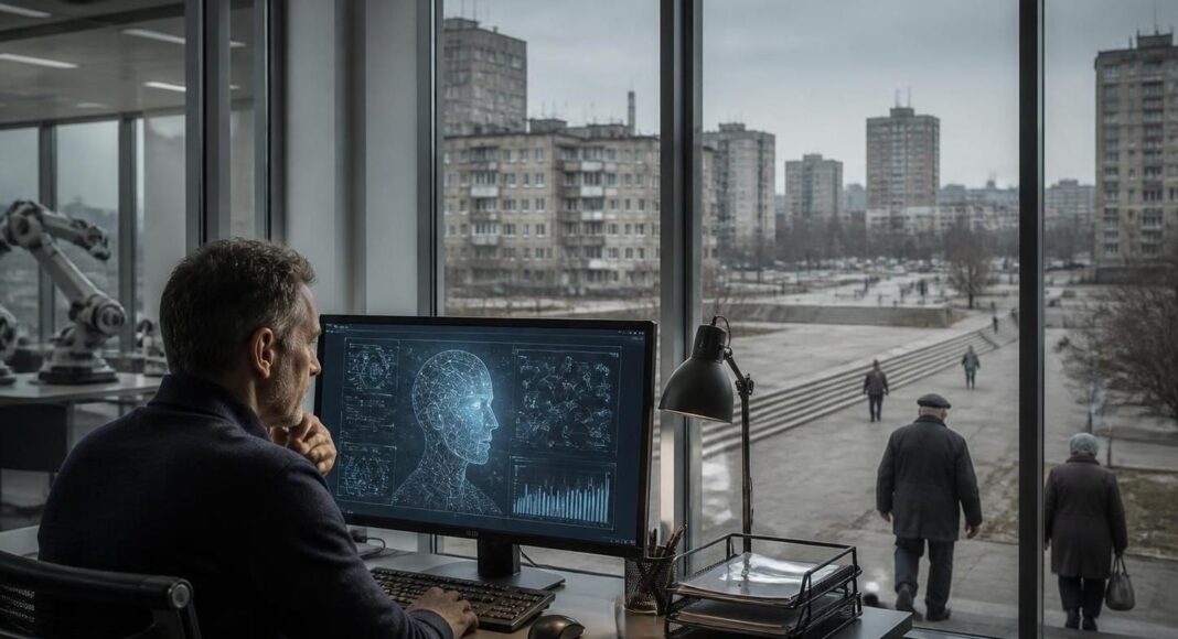 Демография и ИИ. Изображение нейросети