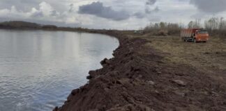 Берег Абакана укрепили в Бейском районе Фото Минприроды РХ
