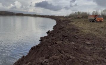Берег Абакана укрепили в Бейском районе Фото Минприроды РХ
